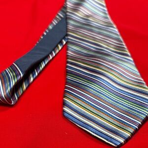 Tommy Hilfiger silk super colorful striped tie. NWOT!